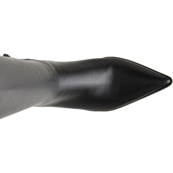 NEW Madden Girl Debut Tall Kitten-Heel Dress Boots Size 7.5M Black Smooth - Picture 4 of 4